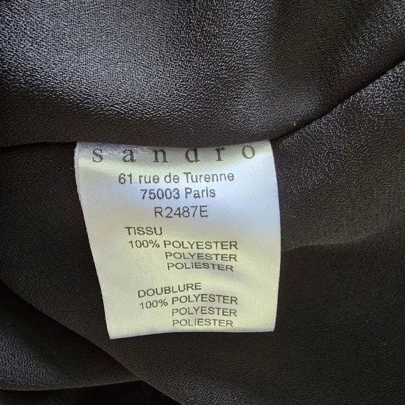 Sandro Multicolor Sleeveless Ruffle Dress Size 2/S Boho Chic - Picture 11 of 15